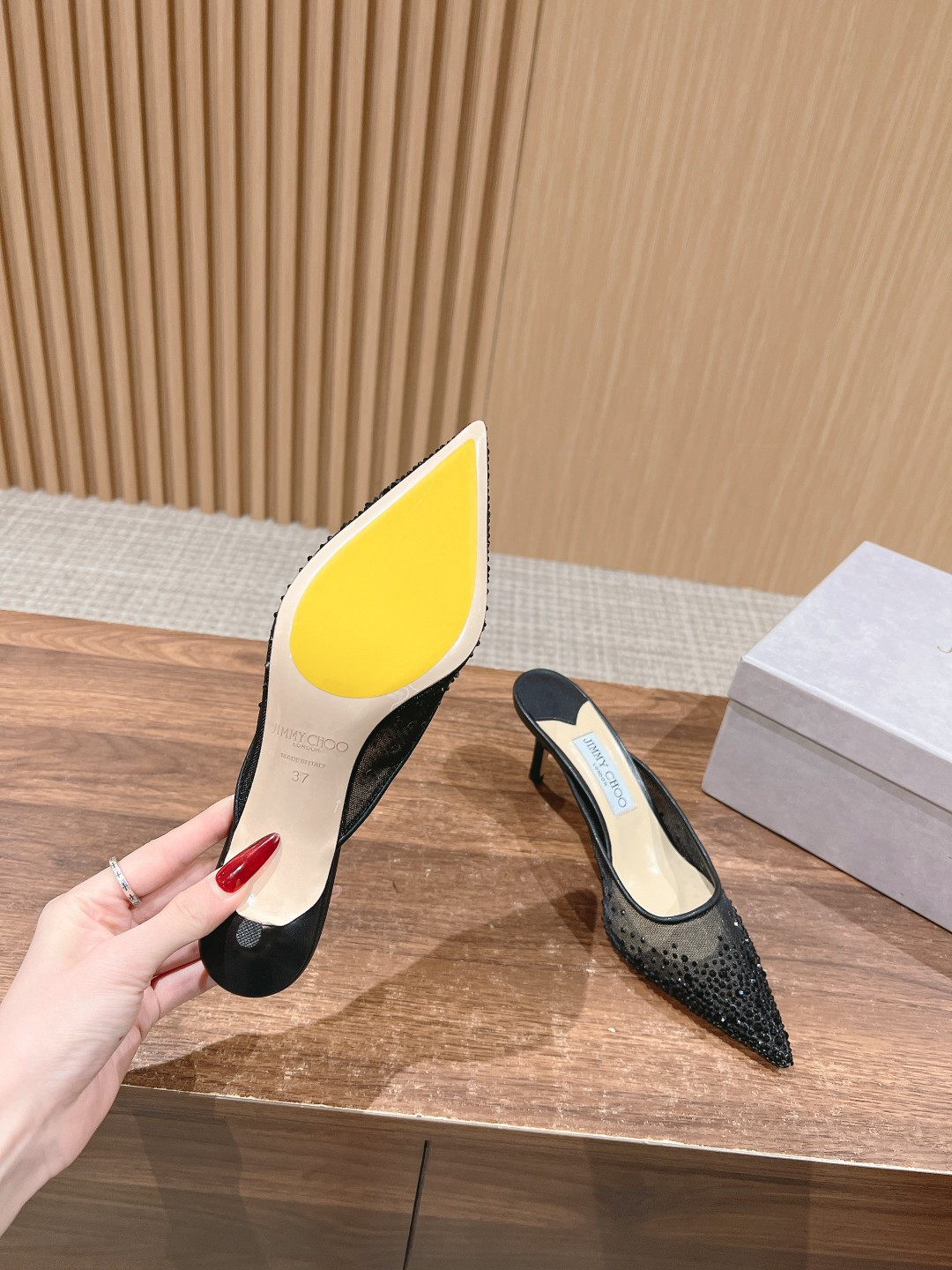 UA Jimmy Choo Vivi Mules 6.5cm