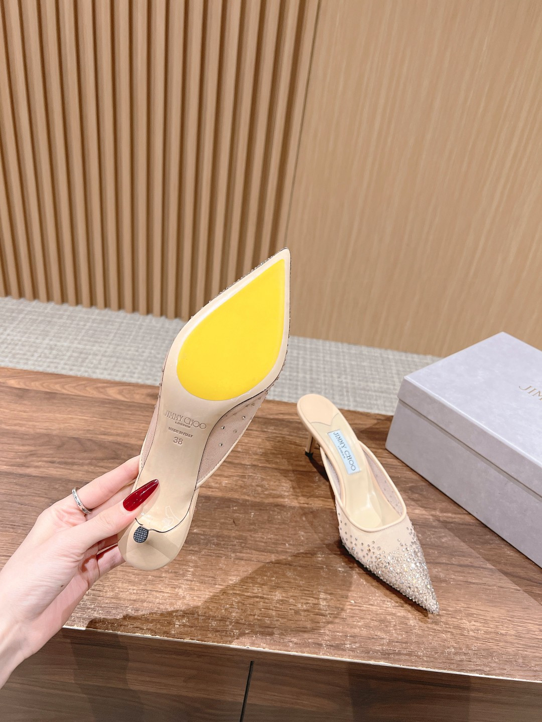 UA Jimmy Choo Vivi Mules 6.5cm