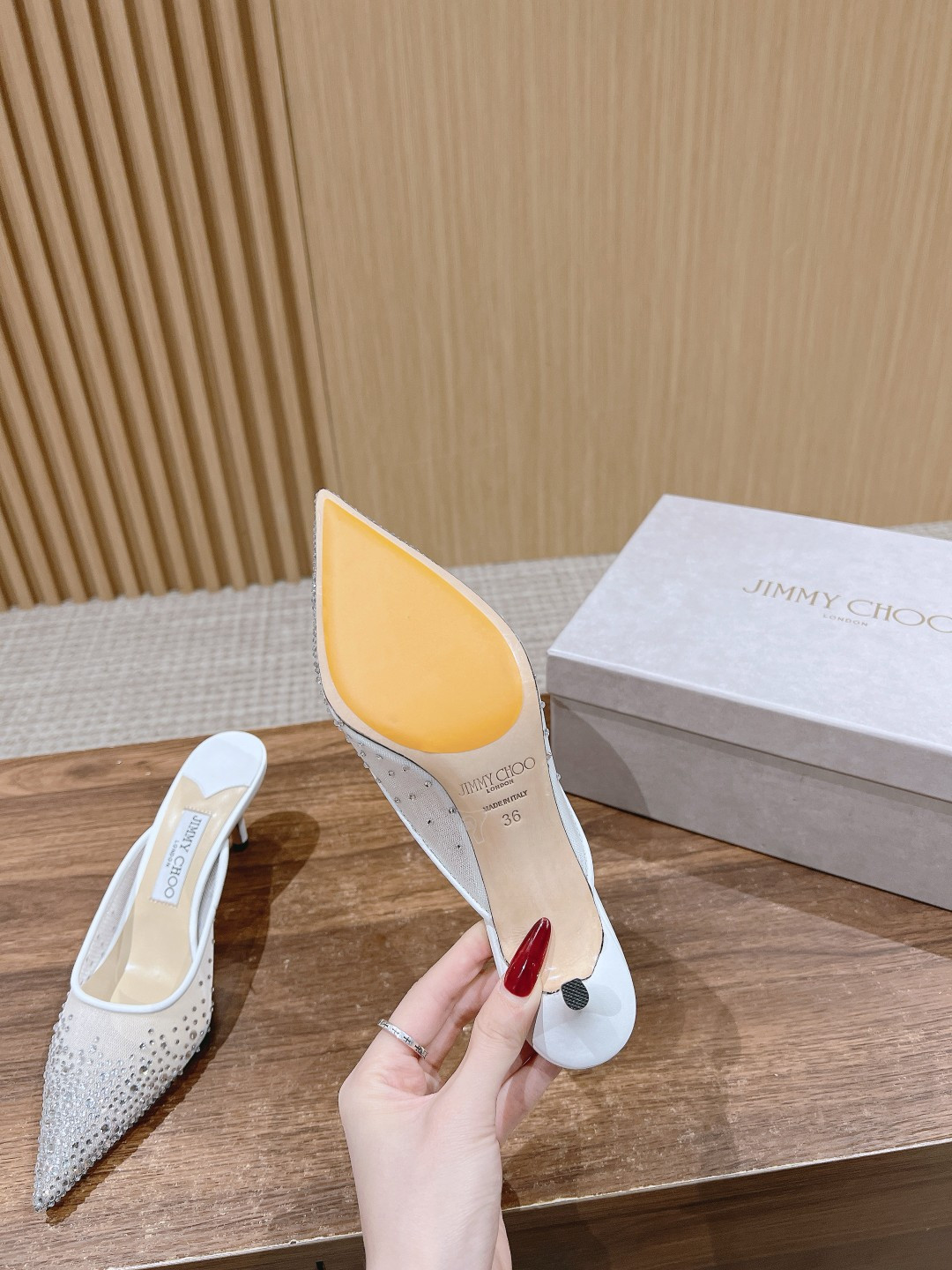 UA Jimmy Choo Vivi Mules 6.5cm