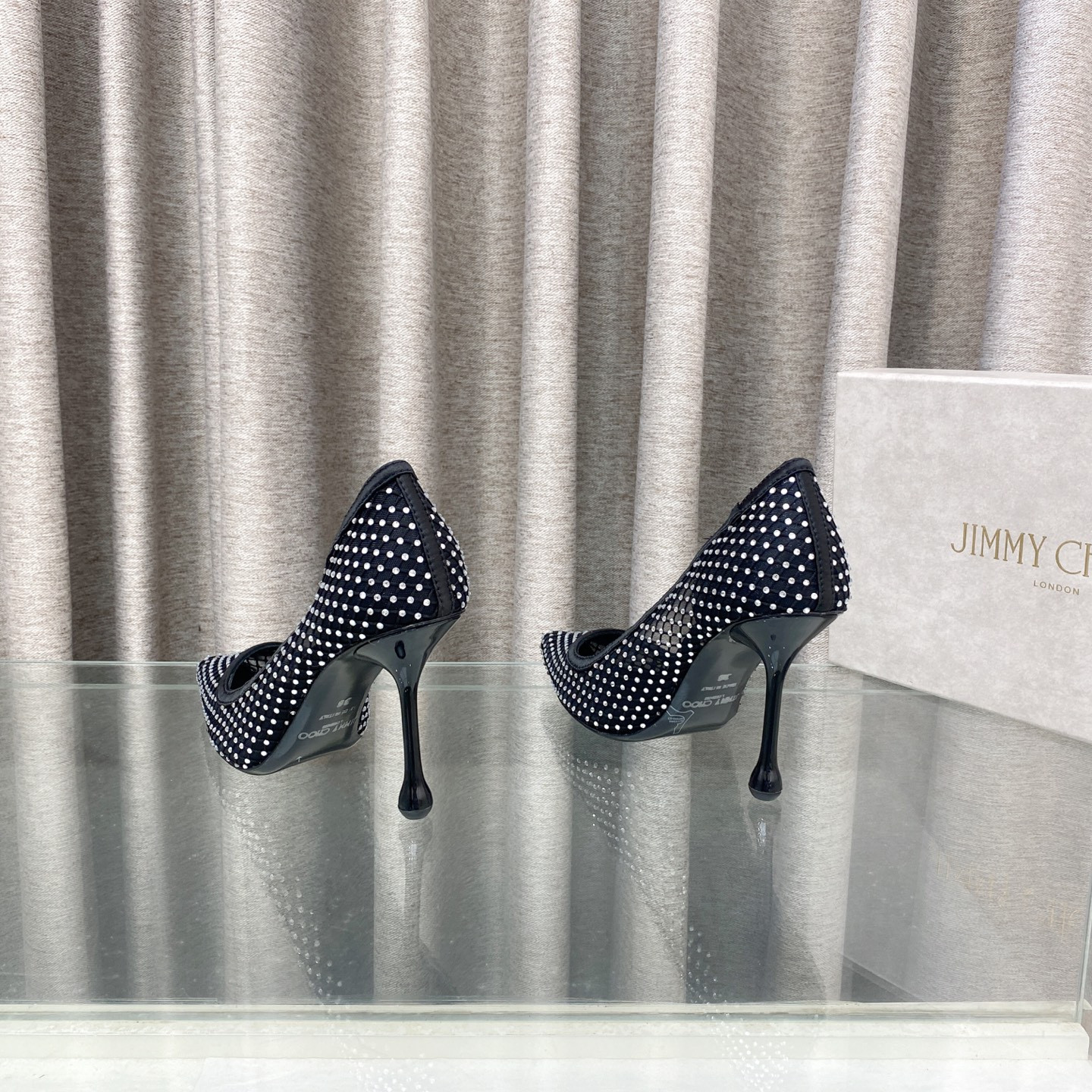 UA Jimmy Choo Ixia Mesh Pumps 8.5cm