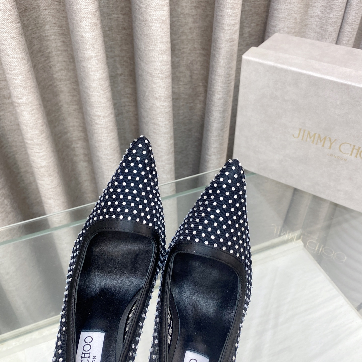 UA Jimmy Choo Ixia Mesh Pumps 8.5cm