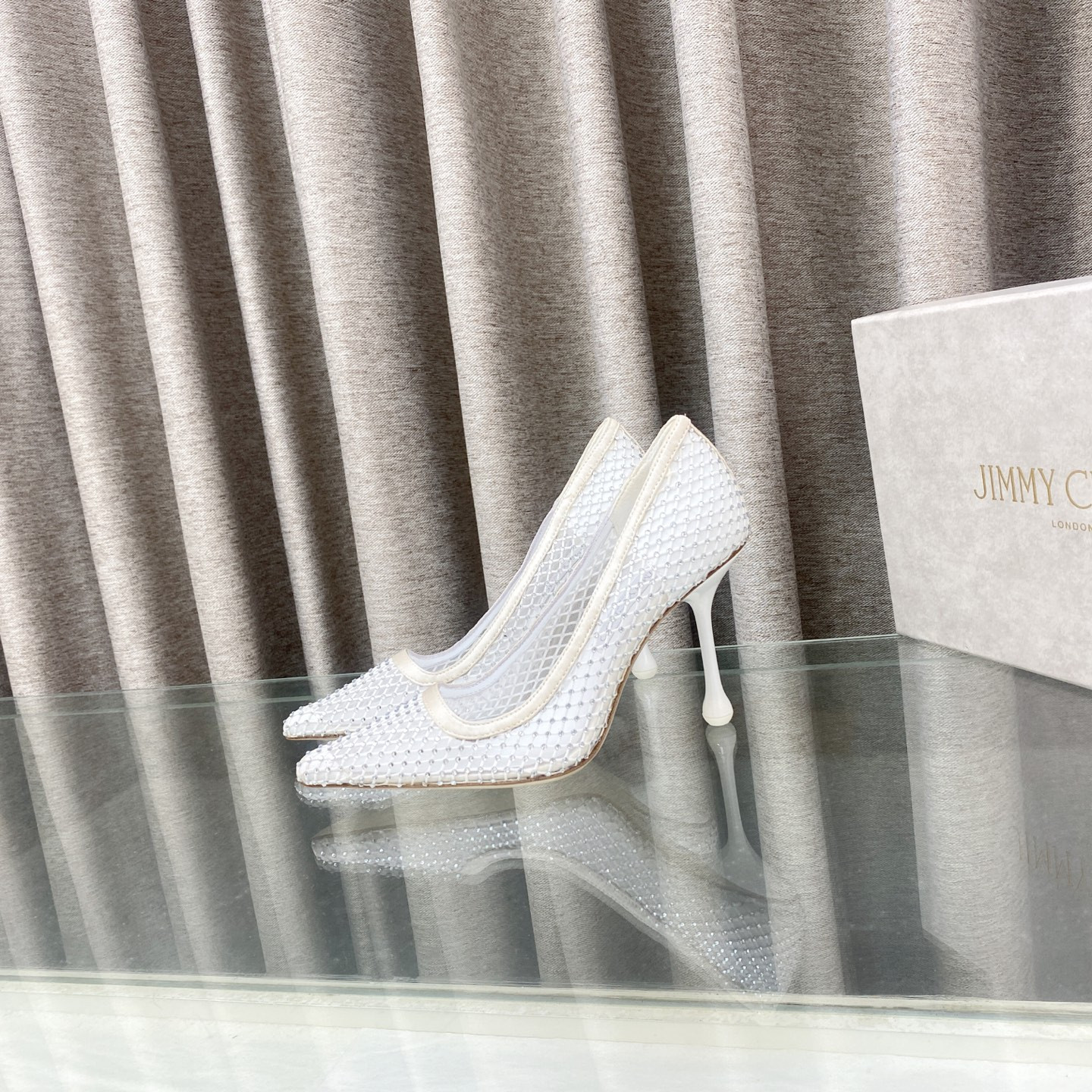 UA Jimmy Choo Ixia Mesh Pumps 8.5cm