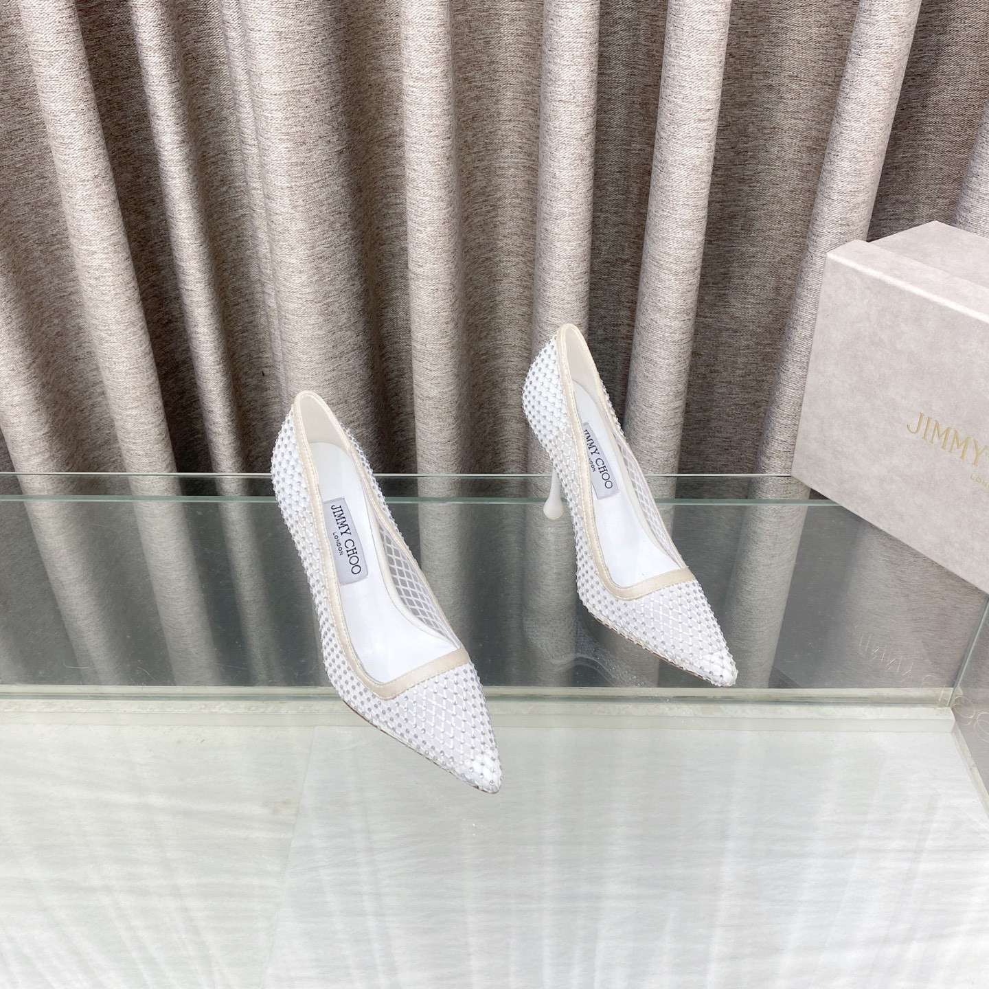 UA Jimmy Choo Ixia Mesh Pumps 8.5cm