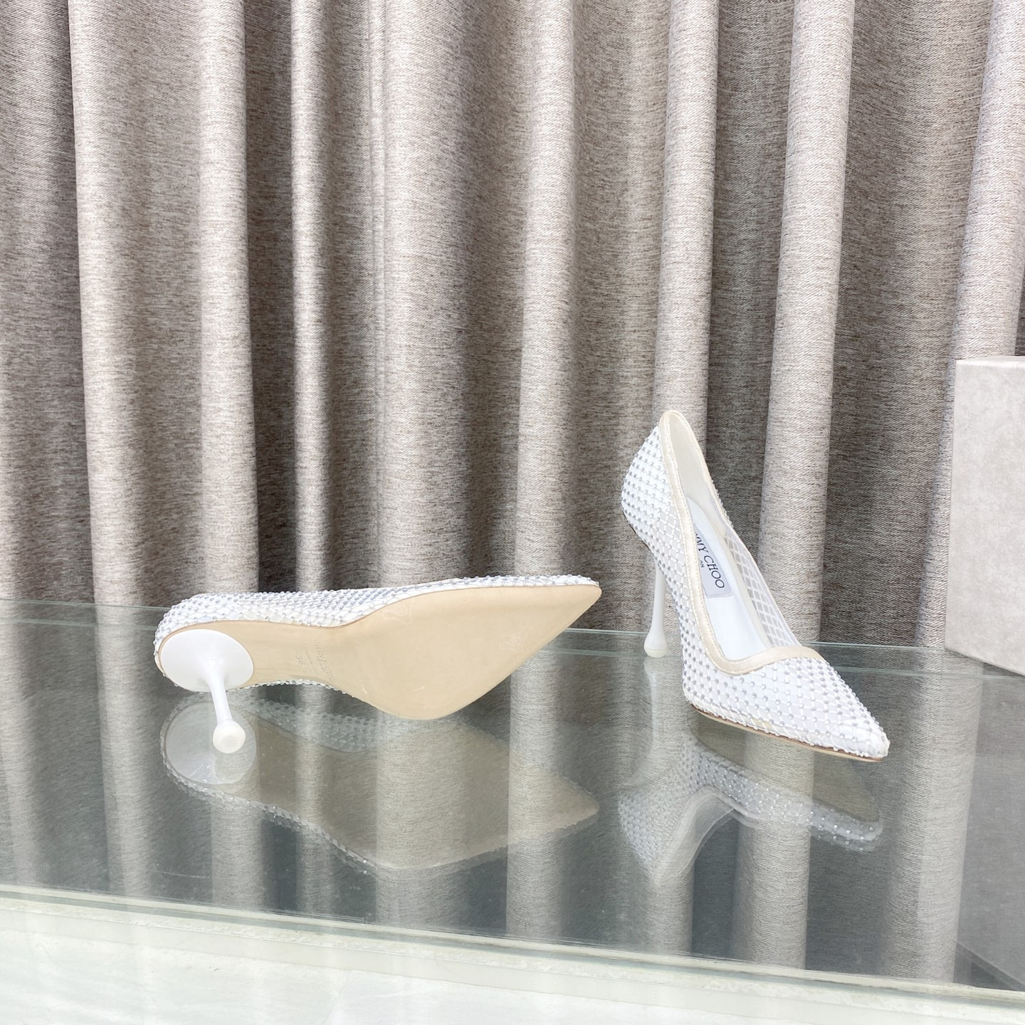 UA Jimmy Choo Ixia Mesh Pumps 8.5cm