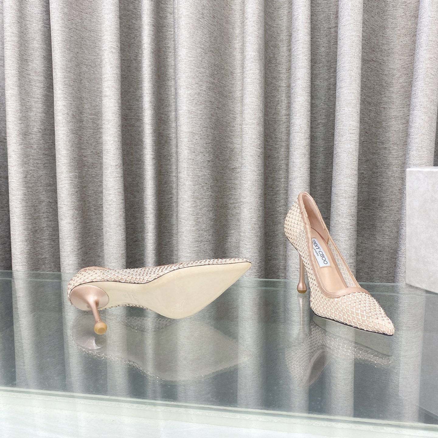 UA Jimmy Choo Ixia Mesh Pumps 8.5cm