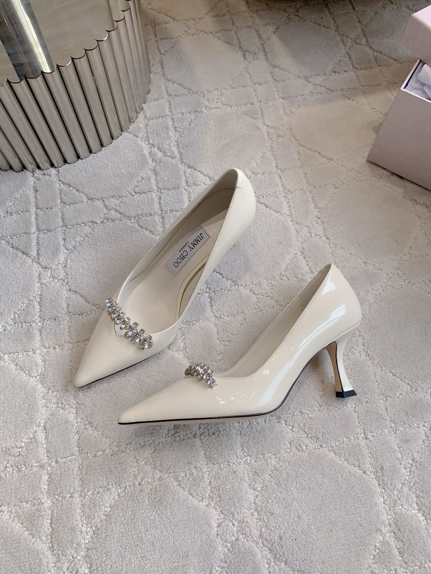 UA Jimmy Choo Belinda Crystal-embellished Pumps 7.5cm