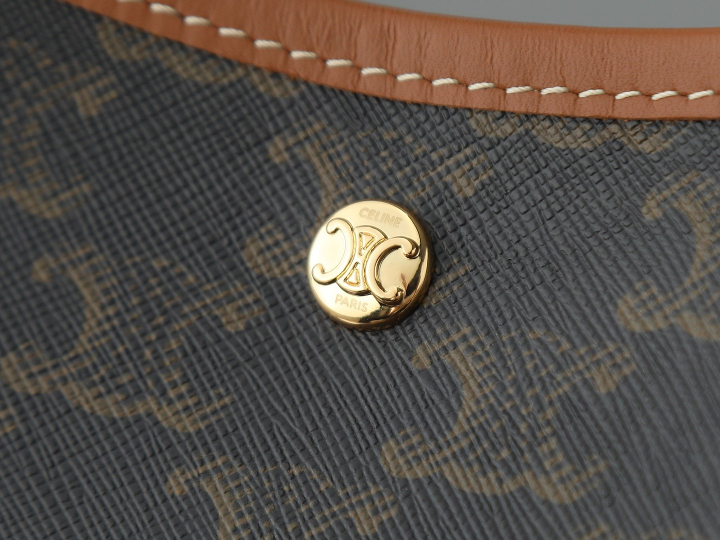 Celine SOFT SHOPPER BAG IN Triomphe Canvas and Calfskin 32.5x24.5x14cm