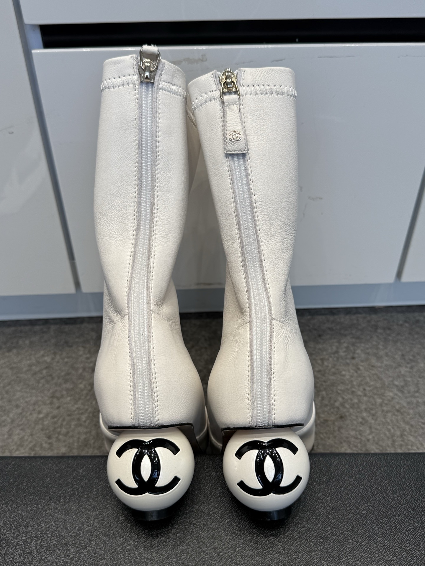 UA Chanel Mid-Calf Boots 6.5cm Heel
