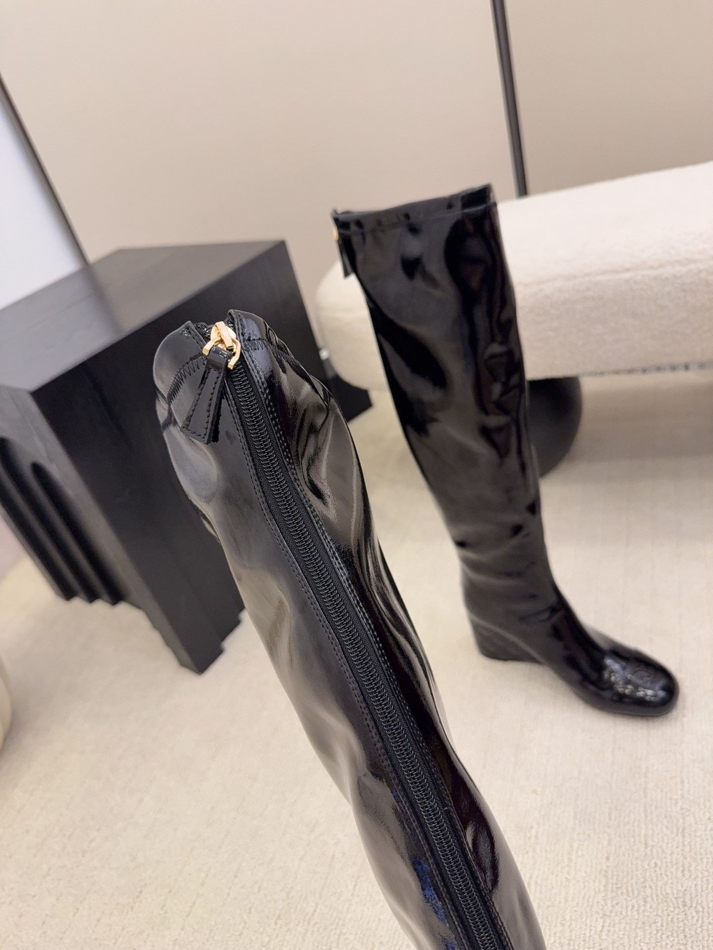 UA Chanel High Boots 7cm Heel