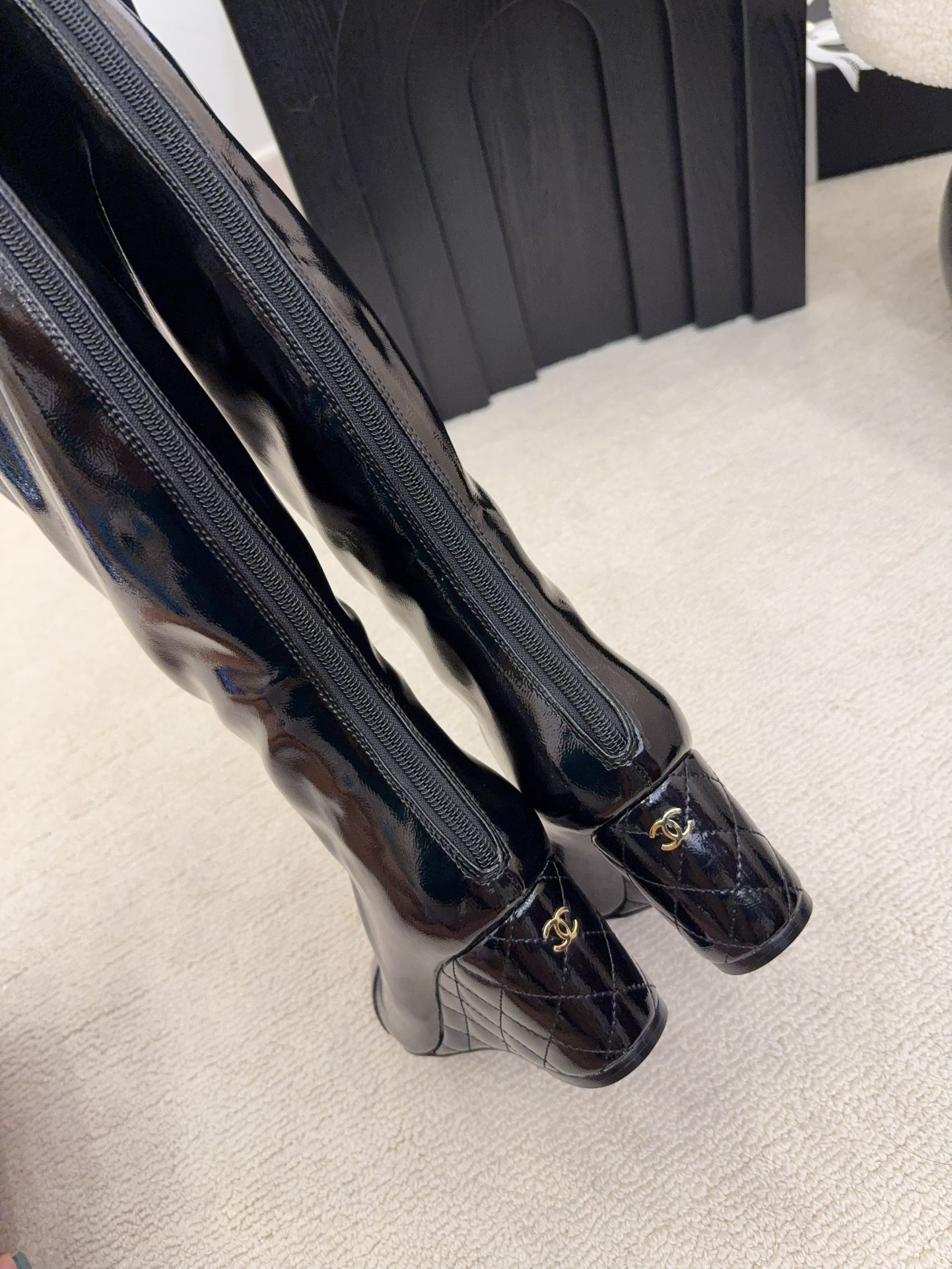 UA Chanel High Boots 7cm Heel