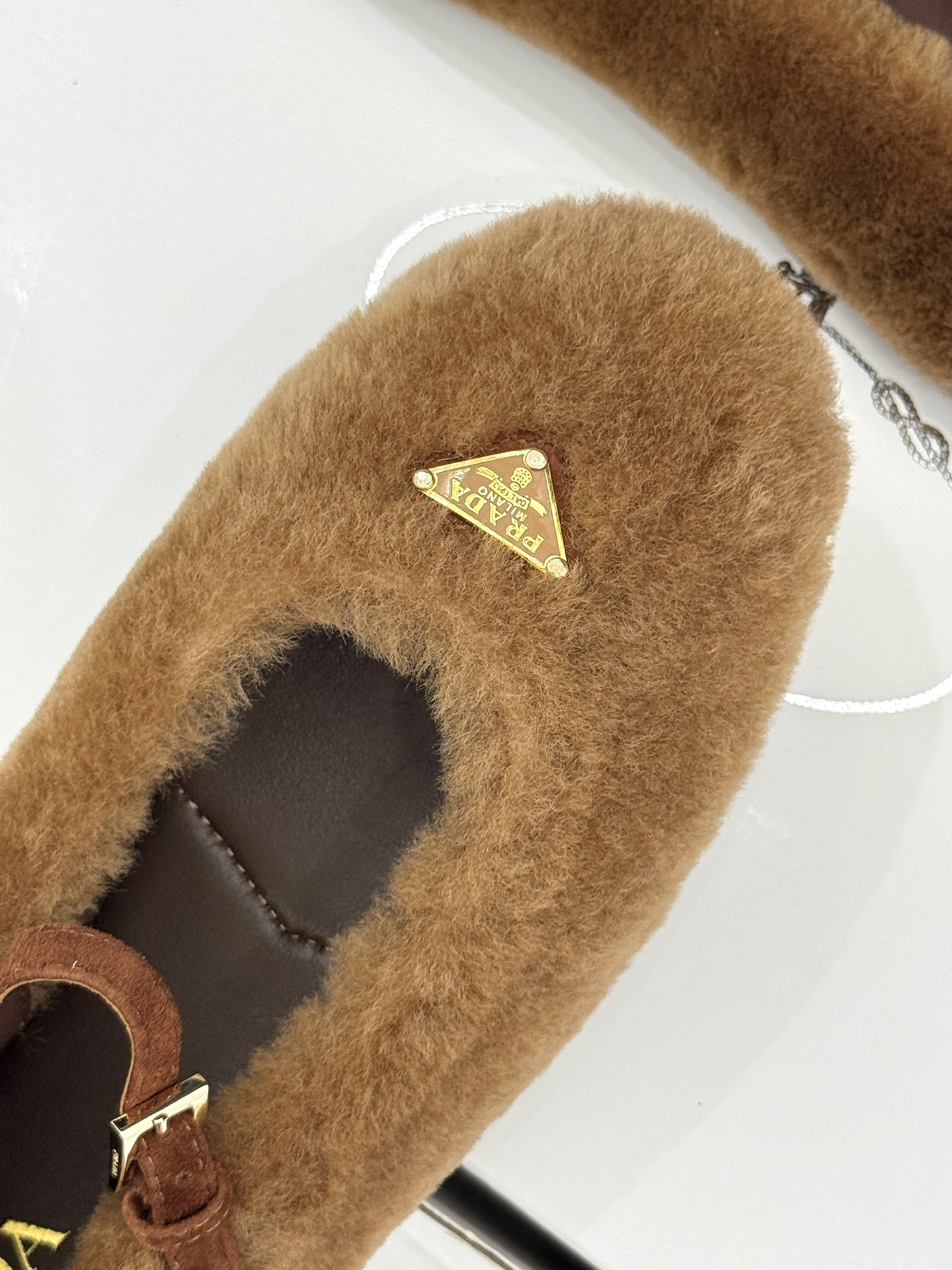 UA Prada Shearling Ballerinas