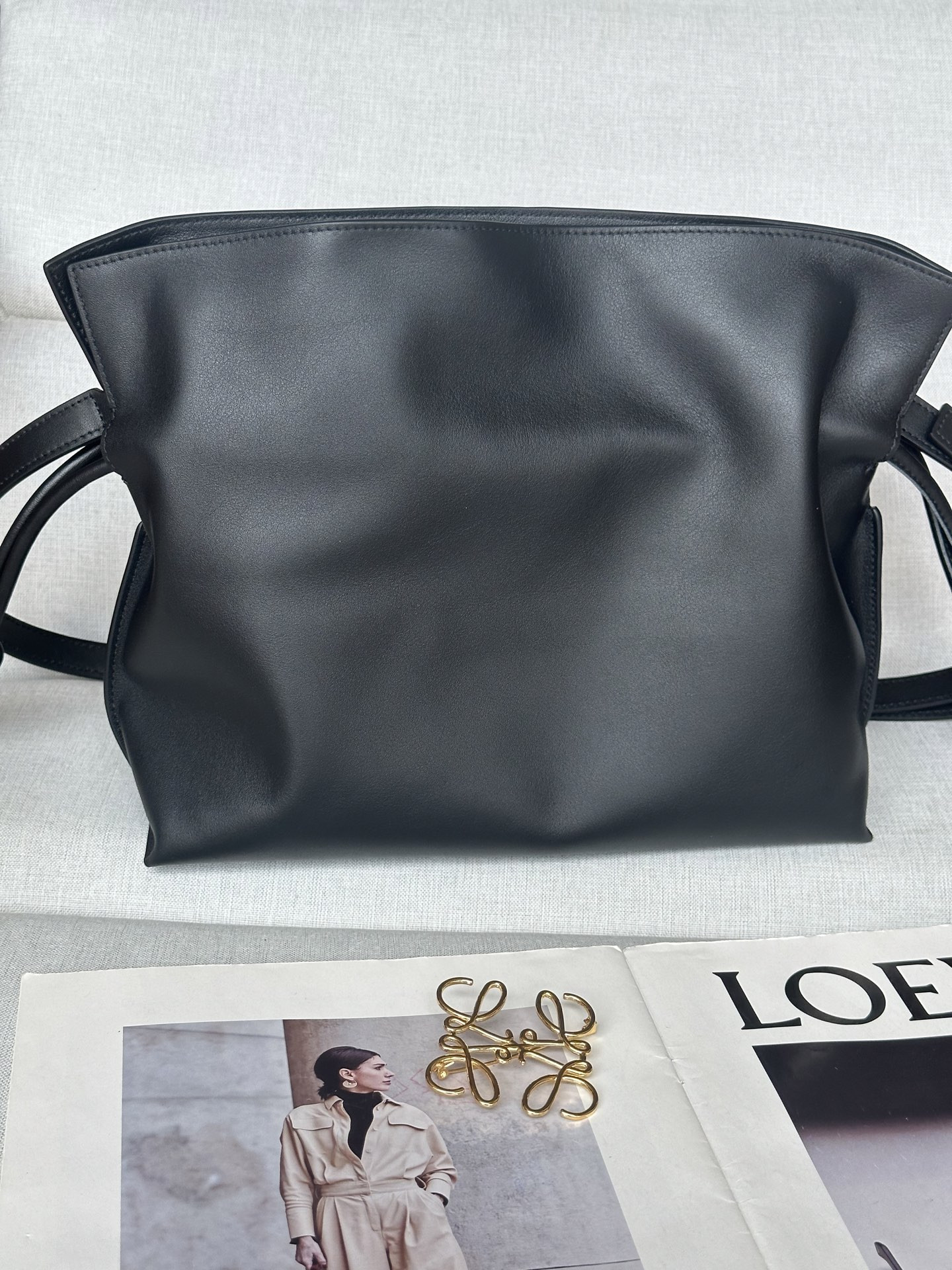 Loewe x Albers Medium Flamenco Clutch in Nappa Calfskin 24.5x30x10.5cm