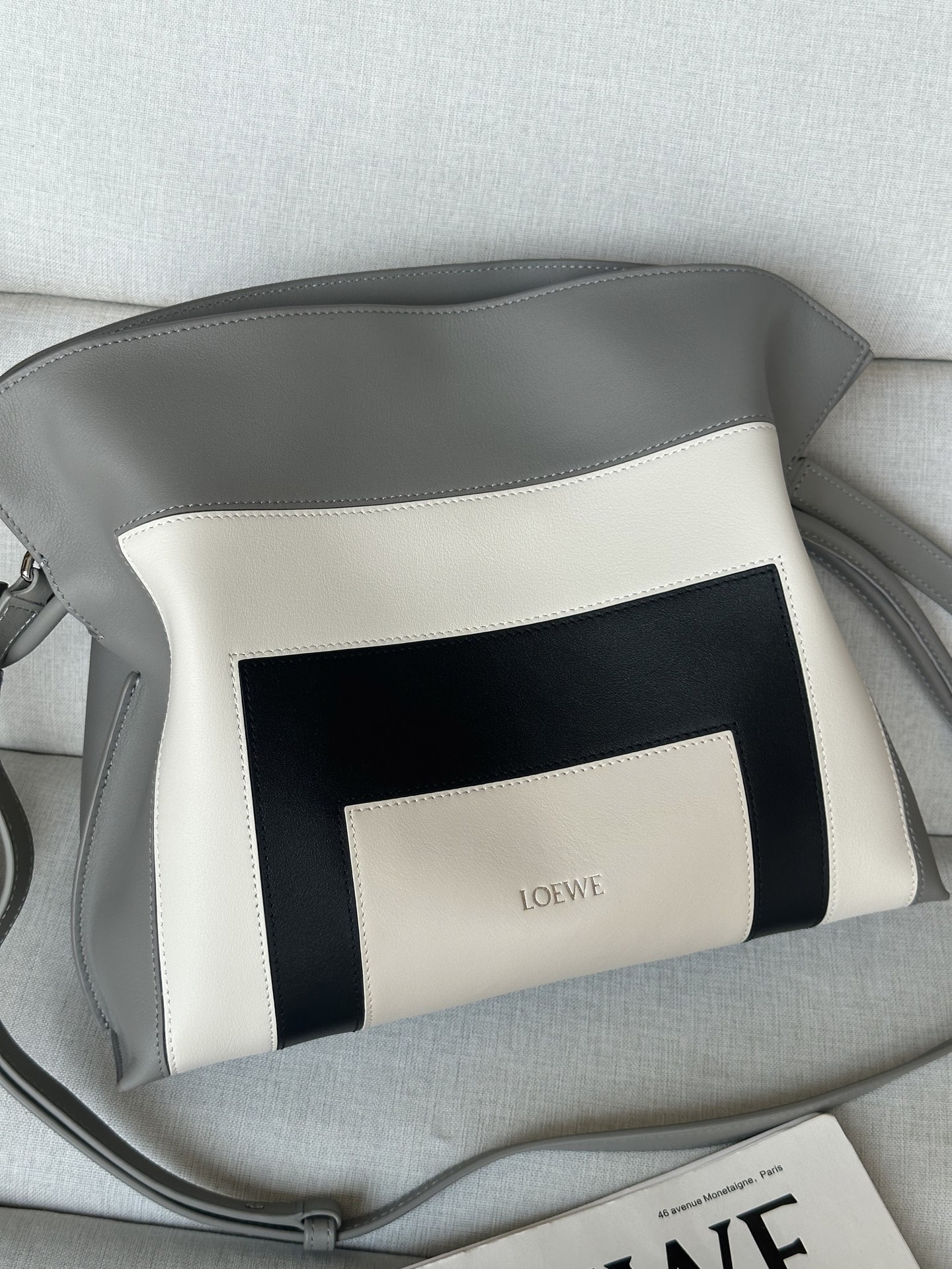 Loewe x Albers Medium Flamenco Clutch in Nappa Calfskin 24.5x30x10.5cm