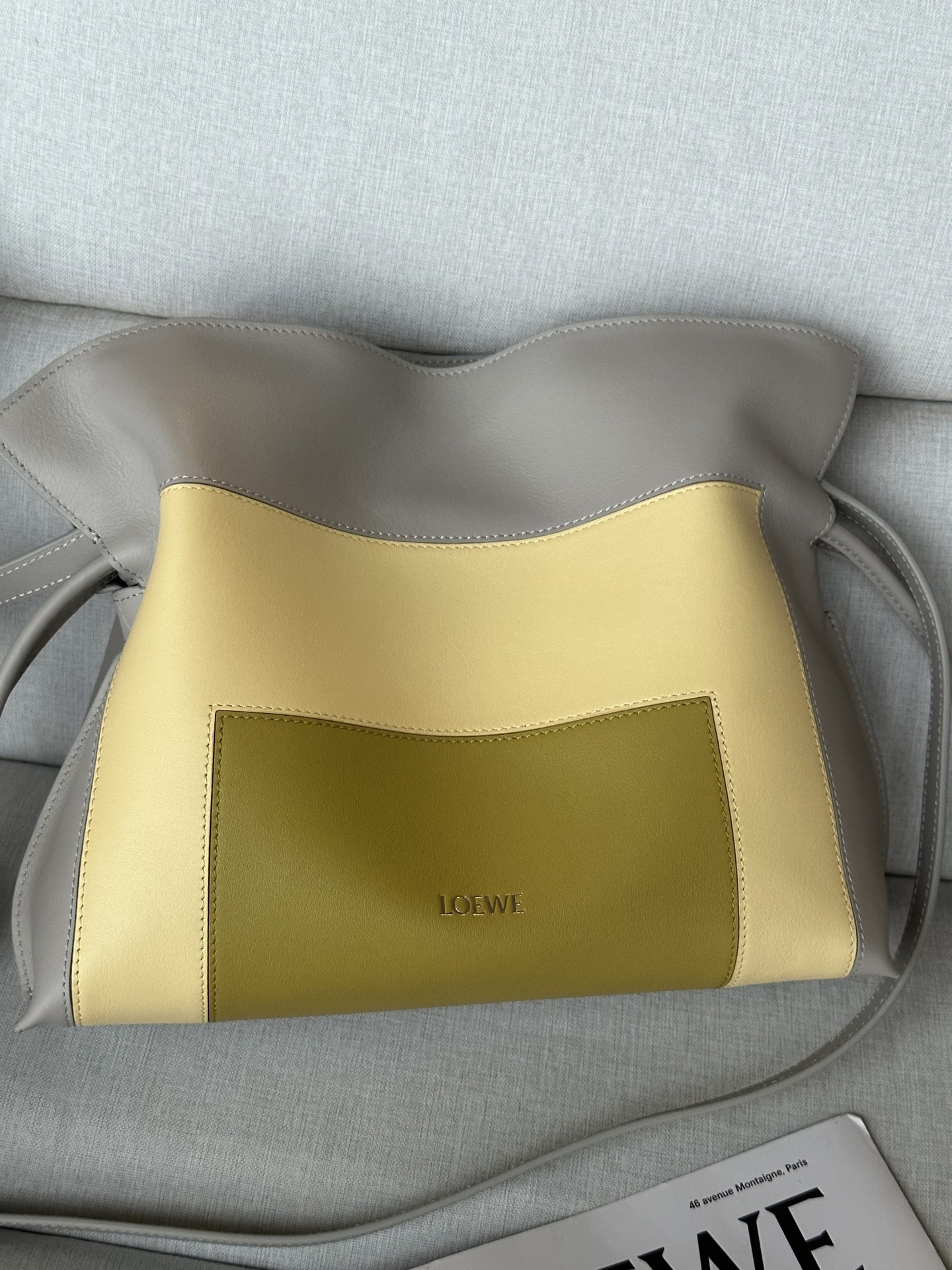Loewe x Albers Medium Flamenco Clutch in Nappa Calfskin 24.5x30x10.5cm